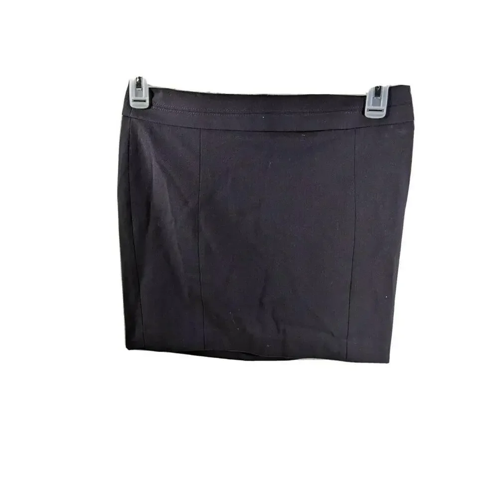 Express Skirt Womens Size 4 Lined Mini Short Back Zip Poly Rayon Black NEW‎